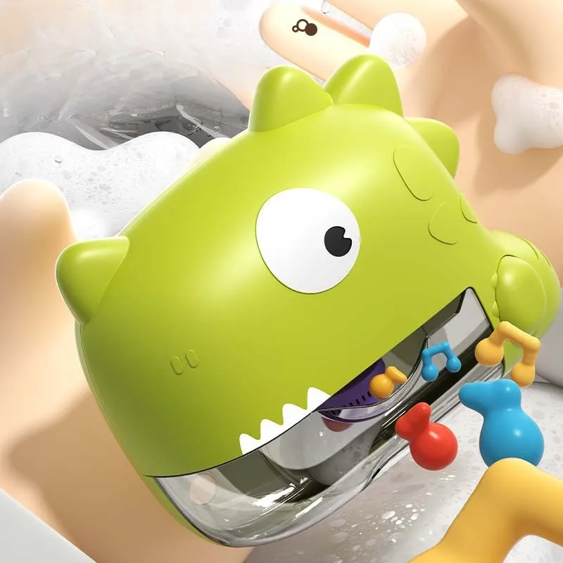 Cute Automatic Hanging Shark Baby Bath Bubble Toys Blowing Soap Bubble Bath Tub Toy For Toddler Bath-time