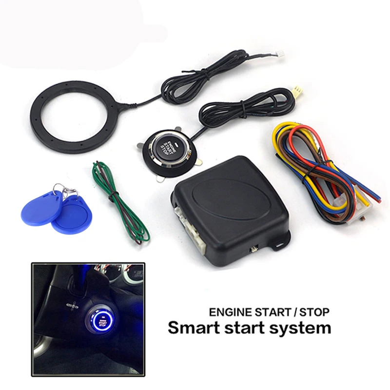 Manufacturer Wholesale  Auto Car Alarm RFID immobilizer car security system keyless go push button start stop