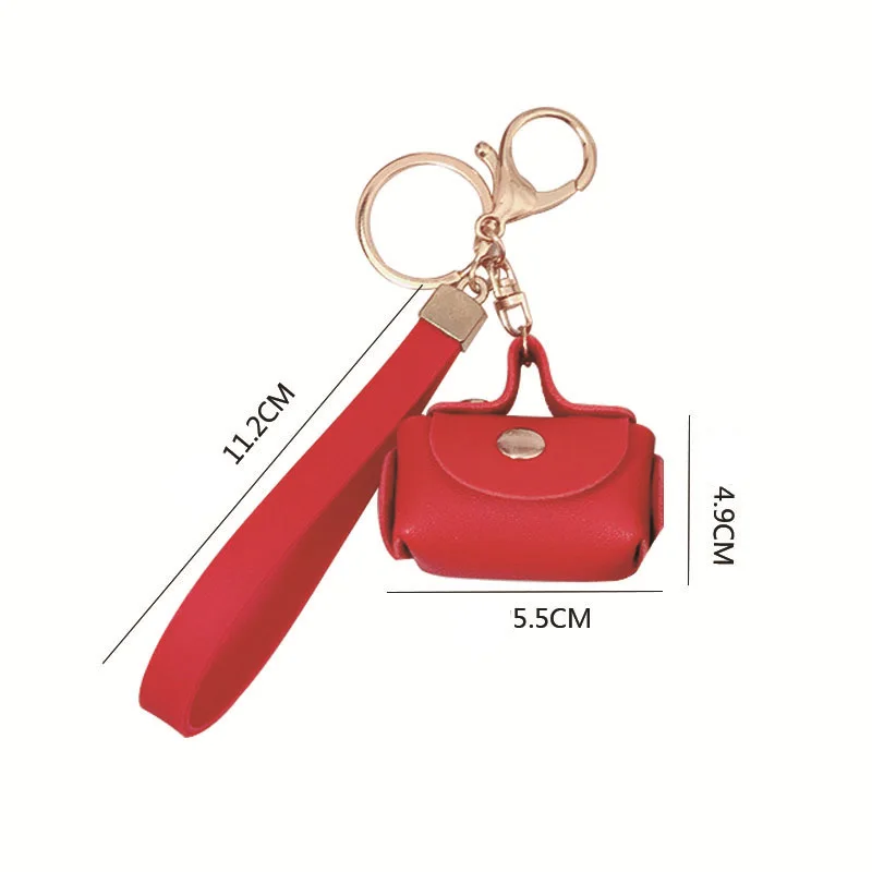 Luxury Pu Leather Wallet Key Chain Cute Girl Women Mini Coin Purse Keychain Keyring Gift Kawaii Bag Car Small Handbag Purses