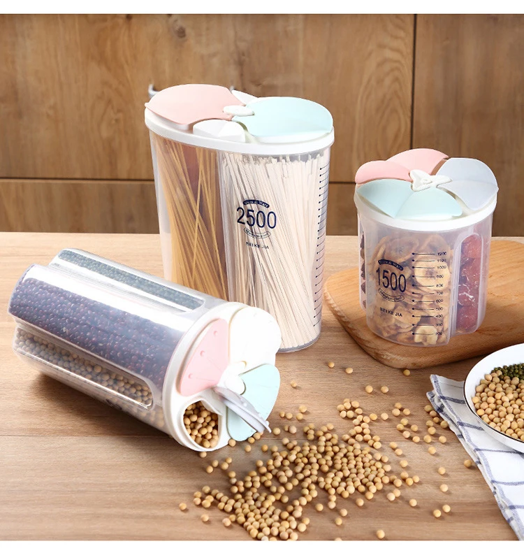 Бытовая коробка для хранения зерен прозрачная кухонная закусок кофейных герметичная банка