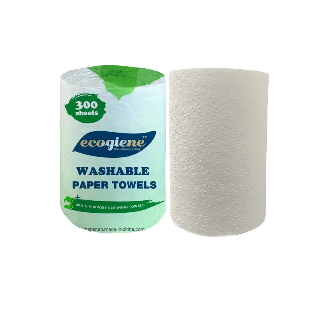 Extra Absorbent Disposable Kitchen Paper Towel Roll Cleaning Embossed Paper Towels Roll kitchen paper towel individually