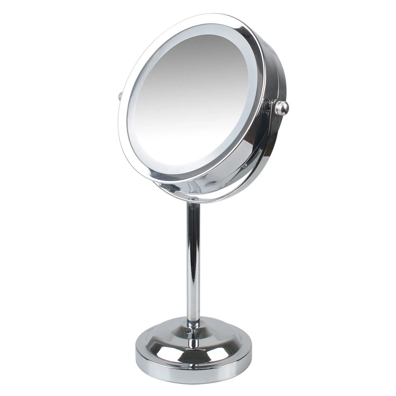 2022 Amazon Hot Saleling 360 Degree Rotation LED Makeup Mirror Double Sided Round 3X Magnification LED Lighted Mirror