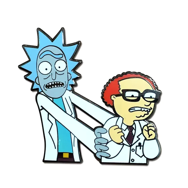 Rick and morty Cartoon movie pin custom hard enamel metal pins
