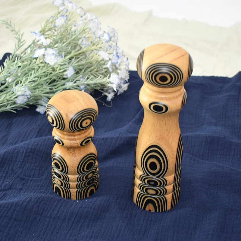Customized Acacia Wood Pepper and Salt Mill Manual Grinder Wooden Spice Salt Shaker