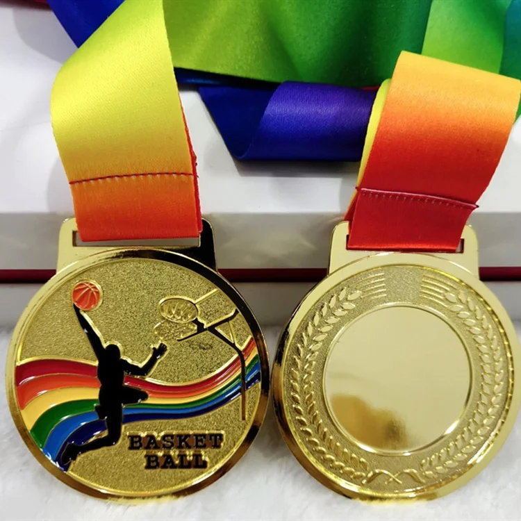 China Manufacturer 3D Design Your Own Zinc Alloy Gold Marathon Custom Metal Medal With Lanyard folk crafts