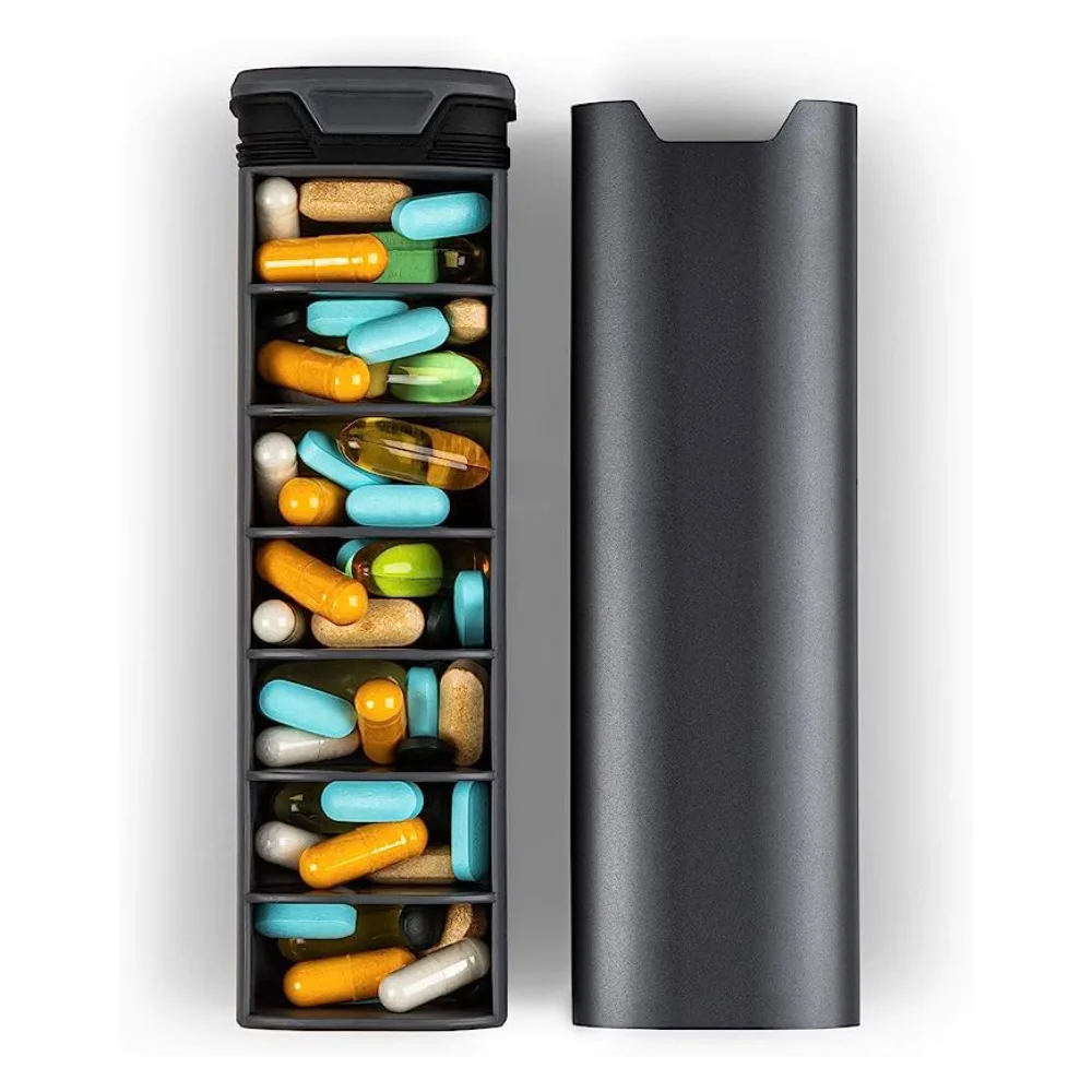 Fashion Portable Medicine Box 7 Day Pill Case Metal Pill Box With Delicate Appearance
