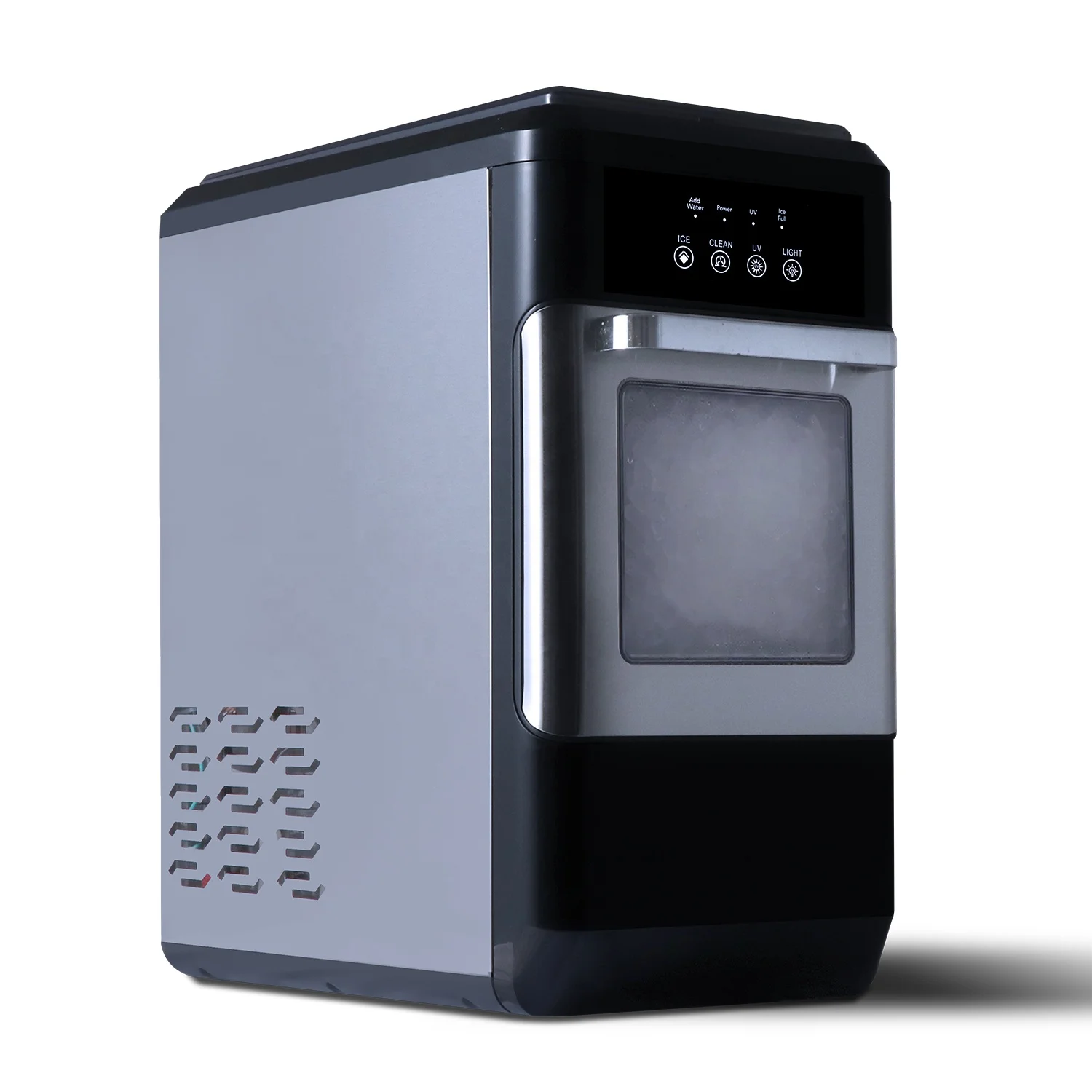 Hicon new stainless steel soft nugget ice maker automatic electric ice maker with compressor