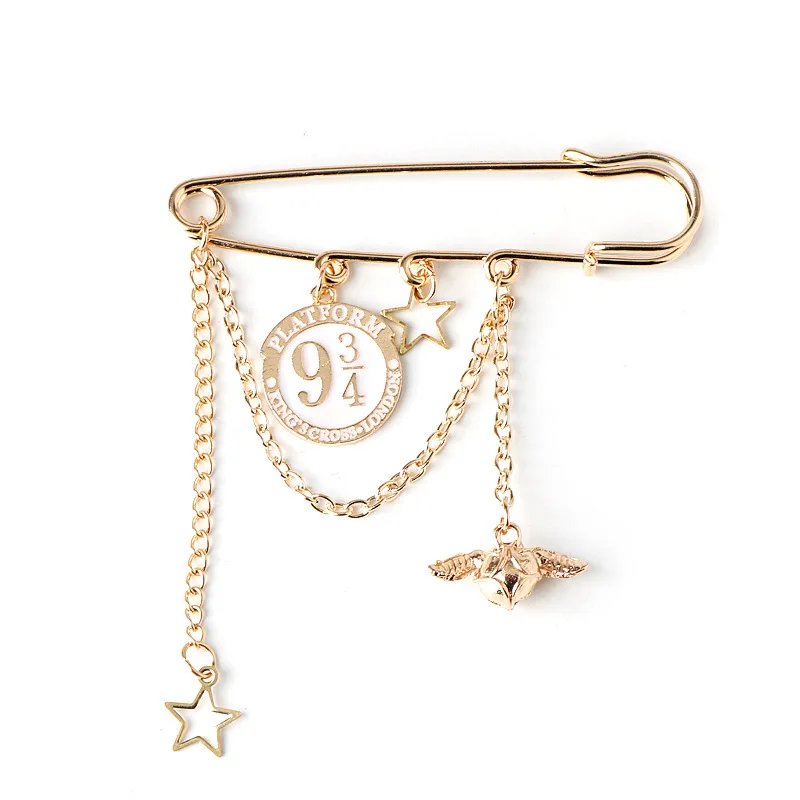 Elegant Harry metal Potter Pins 943 Star Sparse Brooch Gift for School Bag Decoration