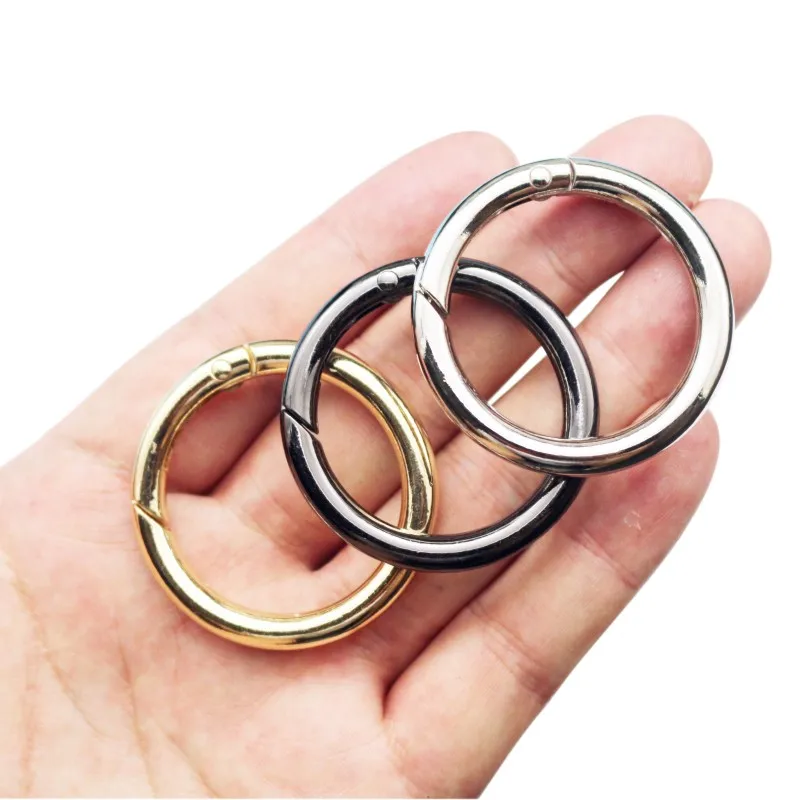 Luggage  handbag wallet metal spring door  O-ring clip open key chain  metal spring ring clip P/T