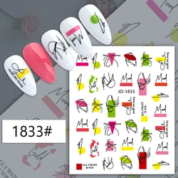 Natural beautiful leaf Wholesale Nail Sticker Decoration Self-adhesive 3D Summer Nail Stickers