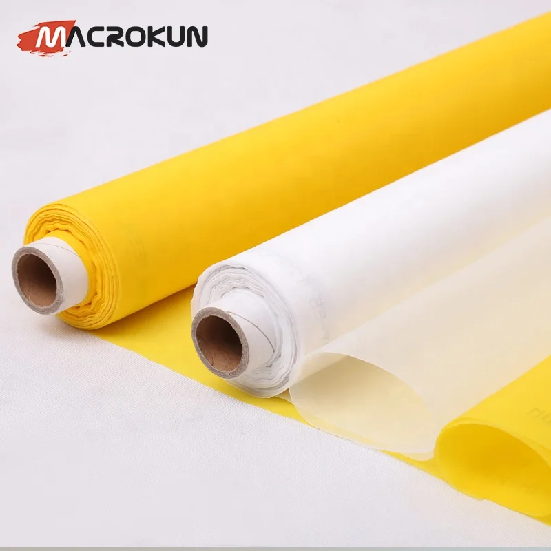 White Yellow Width 165cm 80 100 110 120 135 150 160 180 195 200 250 300 Mesh Polyester Silk Screen Printing Mesh For Screen