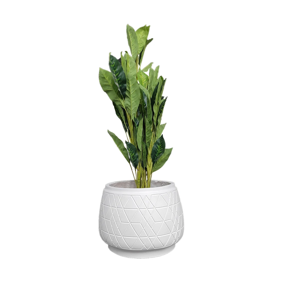 New Creative Customized Fiber Clay Concrete Flower Pot For Home And Garden Decoration