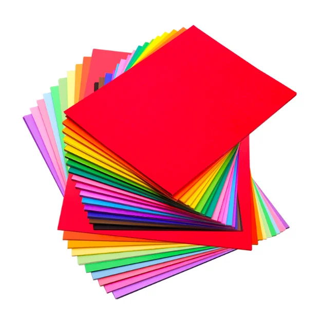 Wholesales A4 50*70cm Handmade Paper Copy Paper Fluorescent Cardboard Assorted For Kids DIY