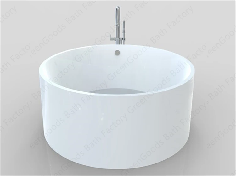 Круглая акриловая автономная ванна 1500 с сертификатом се