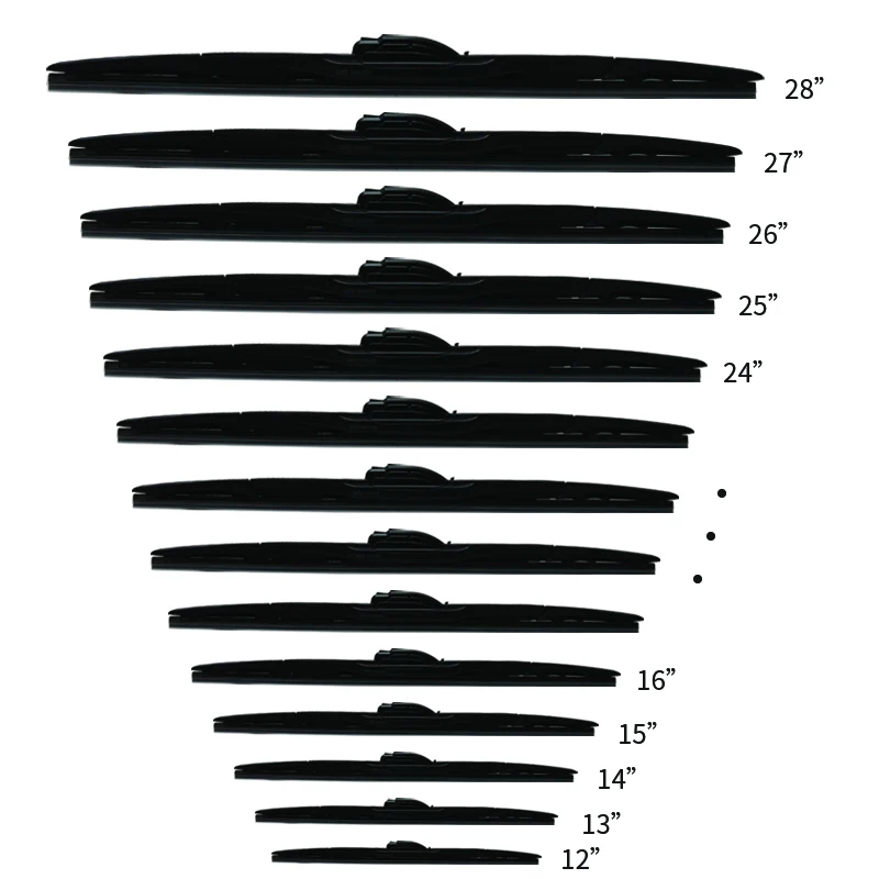 Hot Selling Auto Windshield Wiper Universal Three Section Windscreen Wiper Cars Wiper Blade CN;HEB Box Rubber 25'-26'