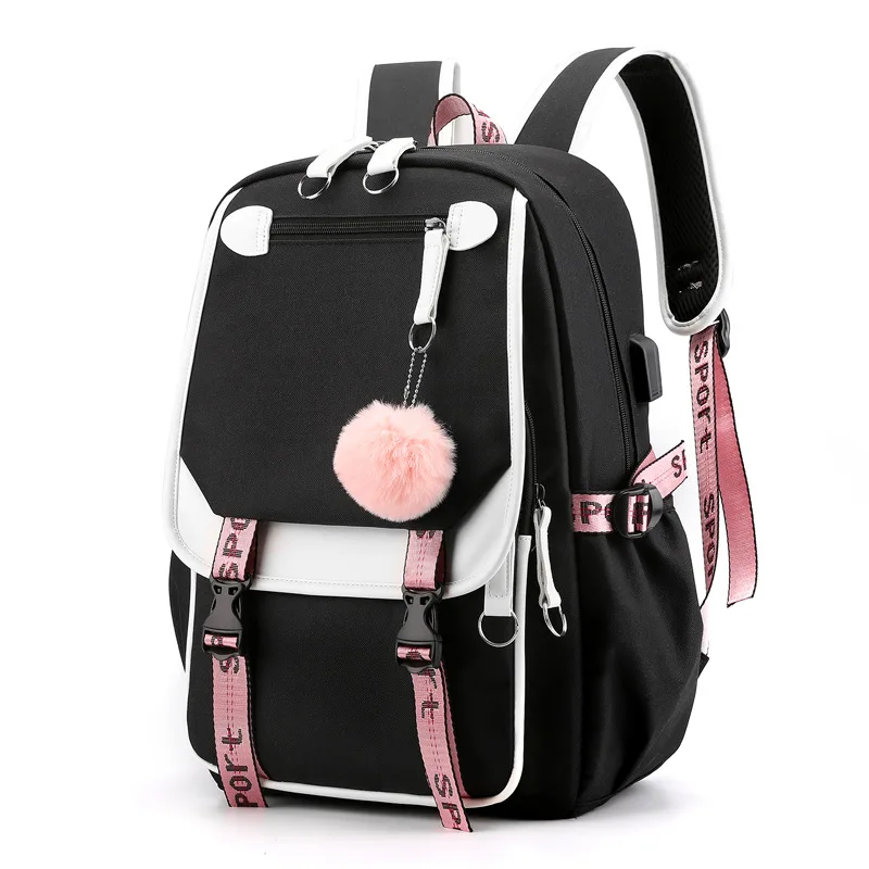 New noctilucence USB rechargeable school backpack student backpack laptop backpacks fashion bag