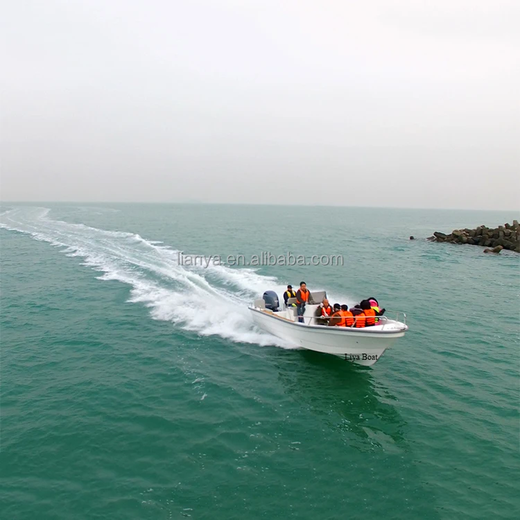 Liya fiberglass fishing boat 6.6meter deep hull panga boats sale