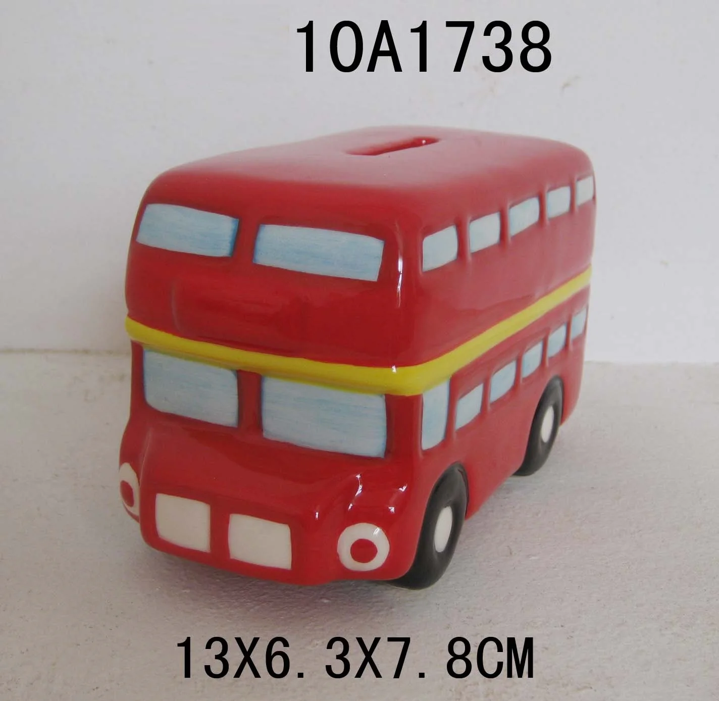 Newest Popular Cute Ceramic Piggy Bank Money Yellow Car Saving Box Coin Bank for Kids