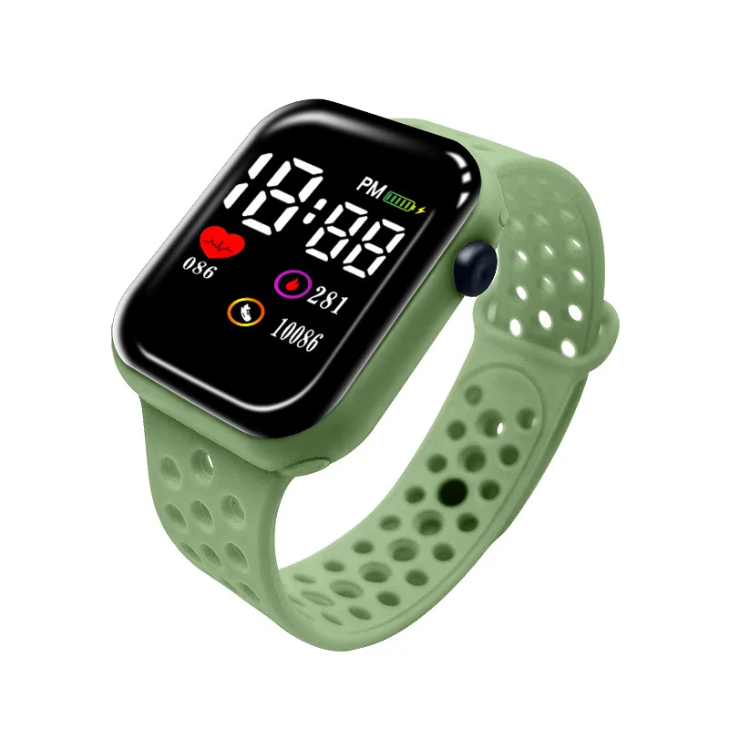 Fashion Boys Square LED Sports Watches Digital Watch For Men