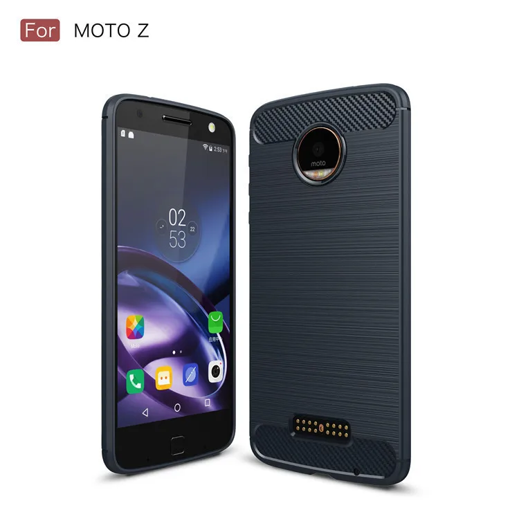 Celular Phone Accessory Carbon Fiber Tpu Cases For Moto Z Case
