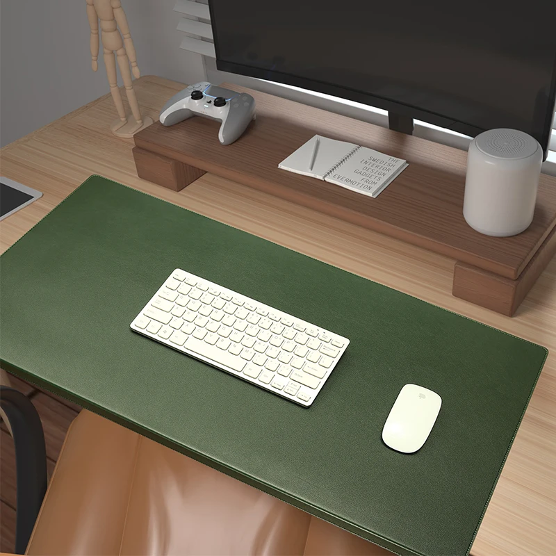 Custom elbow corner protector PVC leather double sided gaming desk mat for laptop
