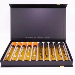 Free sample tube Custom print logo luxury spirit liquor packing mini 50ml 100ml liquor bottle for gin wine vodka with ropp cap