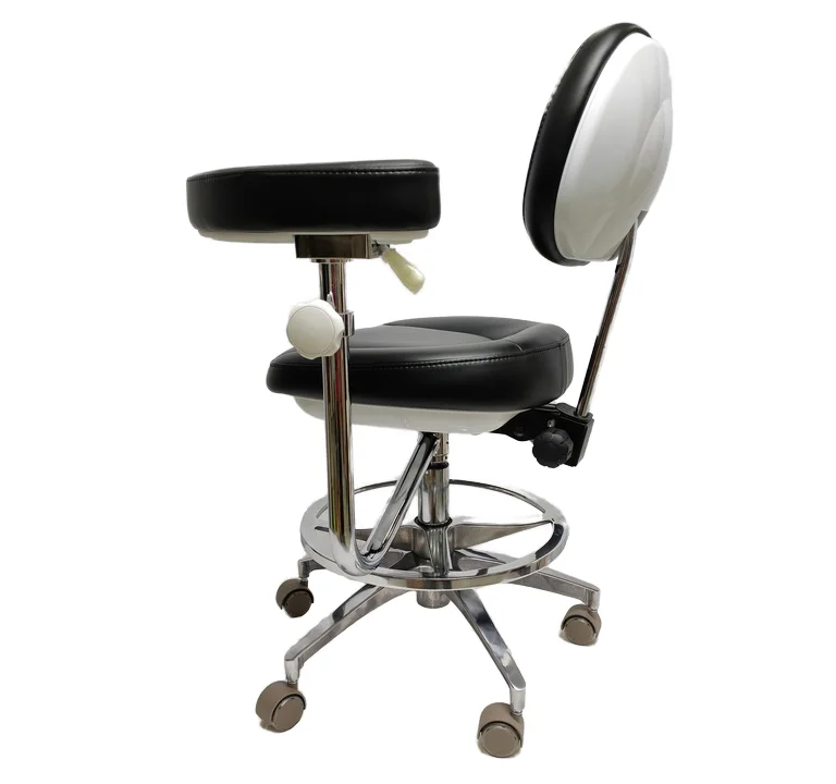 Ergonomic Dentist Stool Can Work with Microscope Adjustable Swivel Seat Dental Chair Nurse Chair