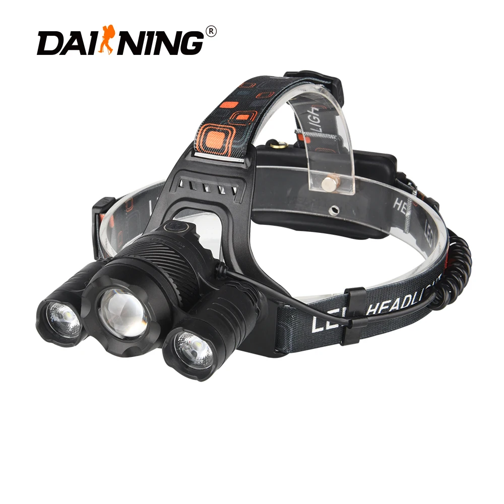 DAINING Zoom USB Rechargeable Head Lamp T6 18650  Waterproof Head Lamp Hunting Head Flashlight Headlamps