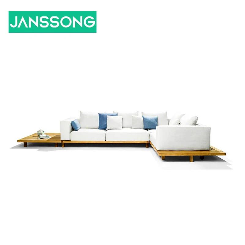Lounge Lawn Outdoor Patio Furniture Outside Corner Garden Furniture  Luxury Teak Outdoor Sofa Sets