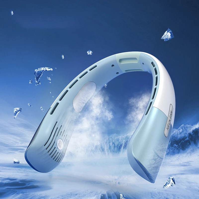 High Quality Rechargeable Portable Adjustable Hand-free Bladeless Cooling Neck Fan