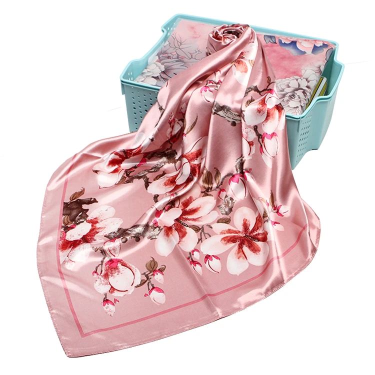 Таможня 2020 Новая мода весна и лето квадратный шелковый шарф Цветочный шелковый шарф кондиционер шаль