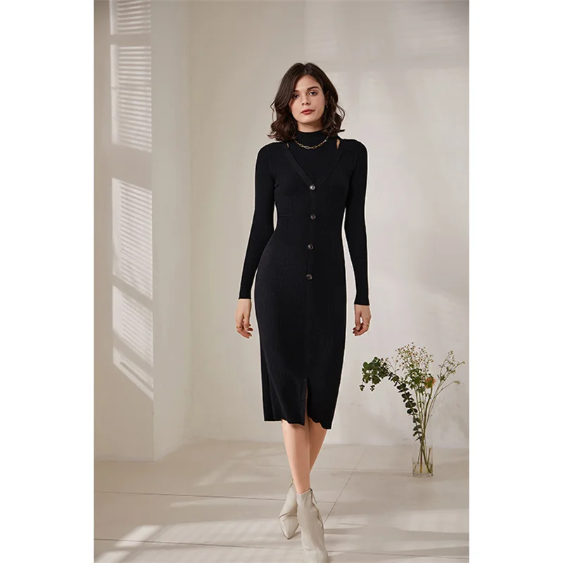 Sample Available Modern Designs Pure Color Official Dresses For Ladies Dress Elegant