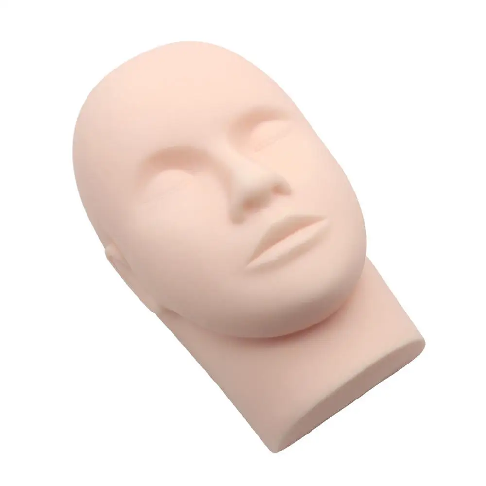 Massage Mannequin Head Flat Eye Facial Eyelash Extension Makeup Practice Cosmetic Model Professional Training Heads Tool