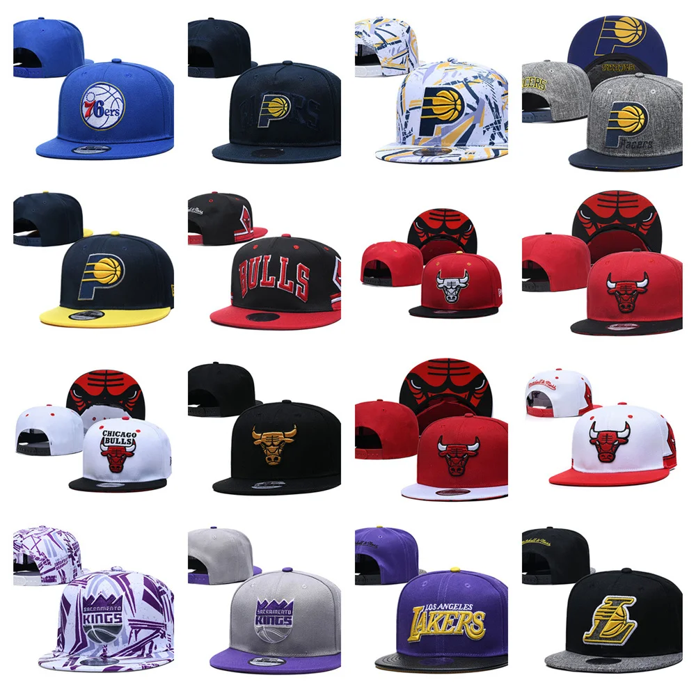 High Quality Fashion Basketball Snapback C aps Embroidered Adjustable Sports Baseball C aps All Teams  Mens Hats Outdoor