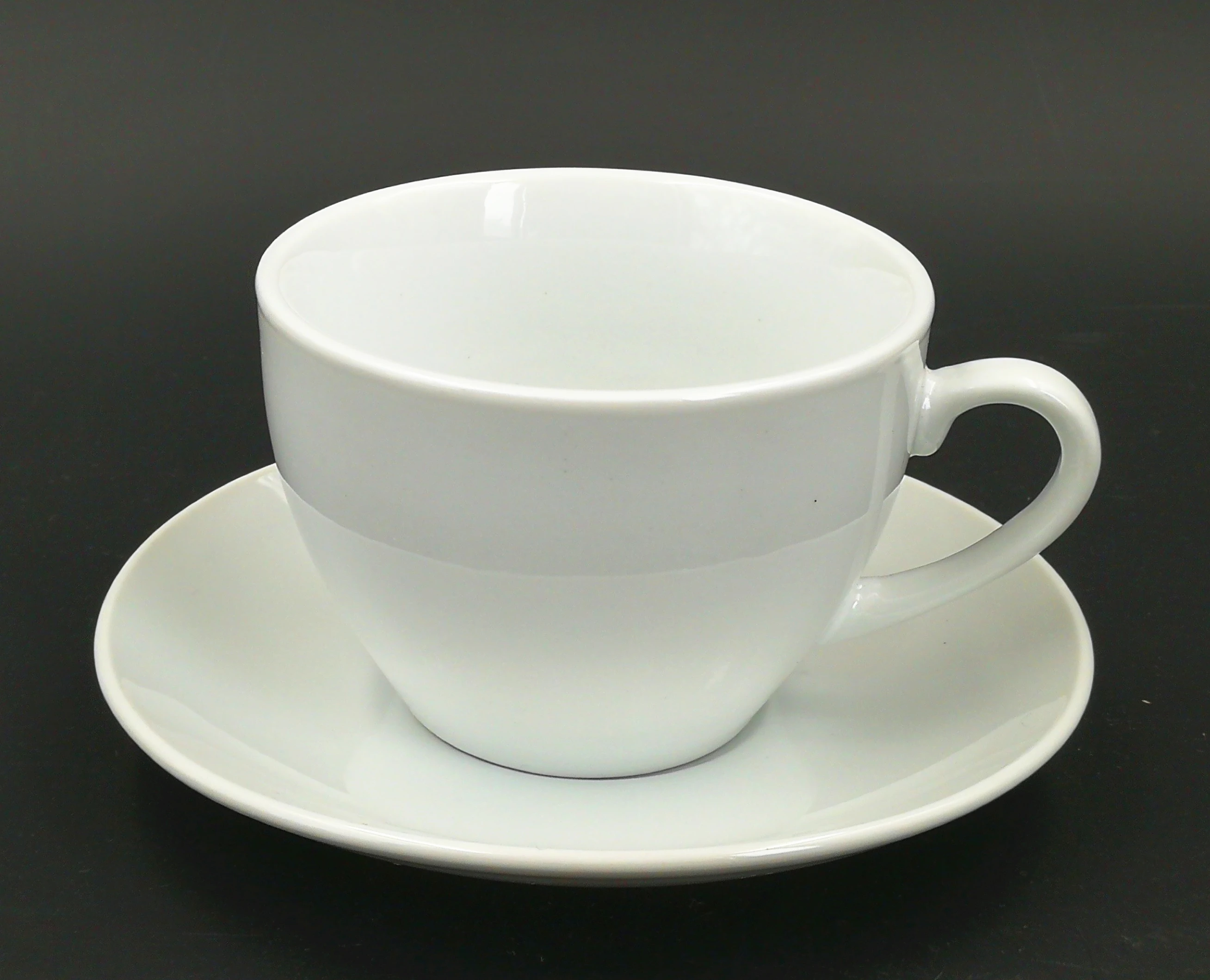 White porcelain espresso coffee tea cup and saucer 90cc 200cc 240cc