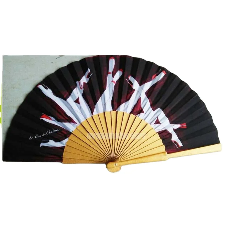 Ручной деревянный вентилятор с испанской раскраской