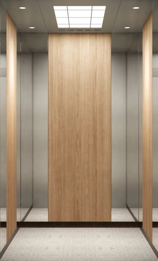 Wooden Look Cabin Passenger Elevator Lift for 4/6/8 Persons Customized Residential Elevators