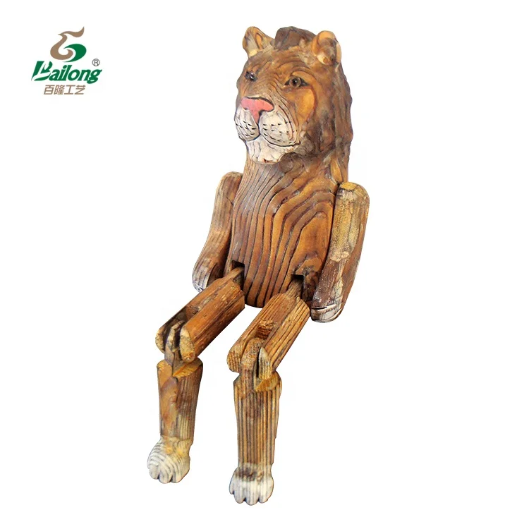 ready to ship 15 years wood factory vintage home decor hand carved animal lion