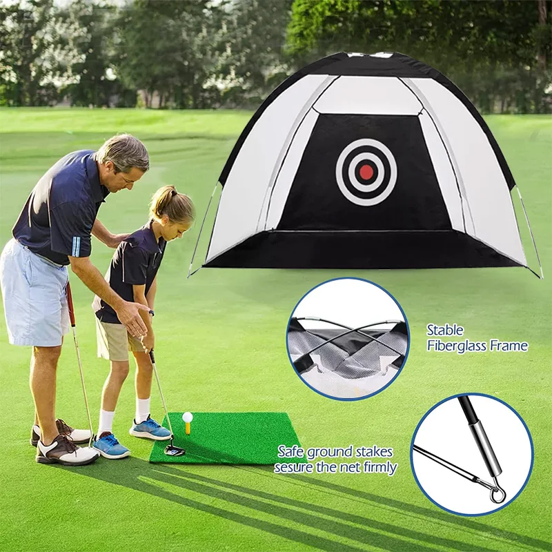 Outdoor Foldable Golf Practice Net Driving Range Golf Training Net 3M Golf Hitting Nets for Backyard