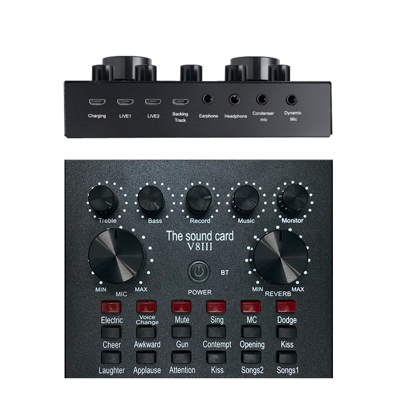 Новая модель микрофона и внешнего аудио интерфейса bm800 для поздравительных открыток студийная запись живая звуковая карта usb v8