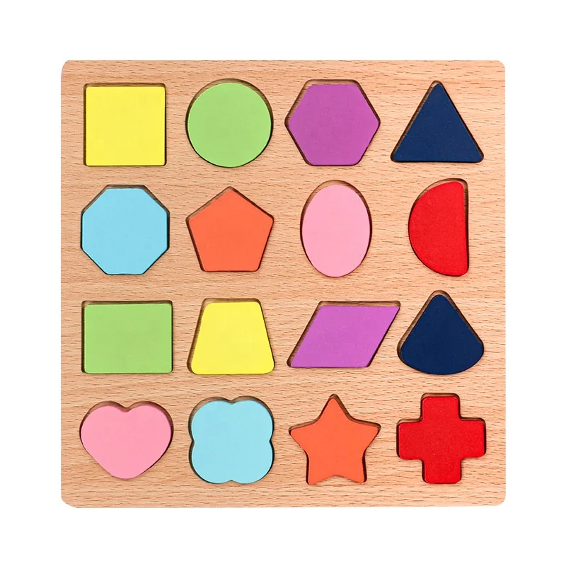 Educational Toys Wooden Puzzles Wood Montessori Learning Board Large Alphabet ABC Upper Case Letter and Number for Boys Girls