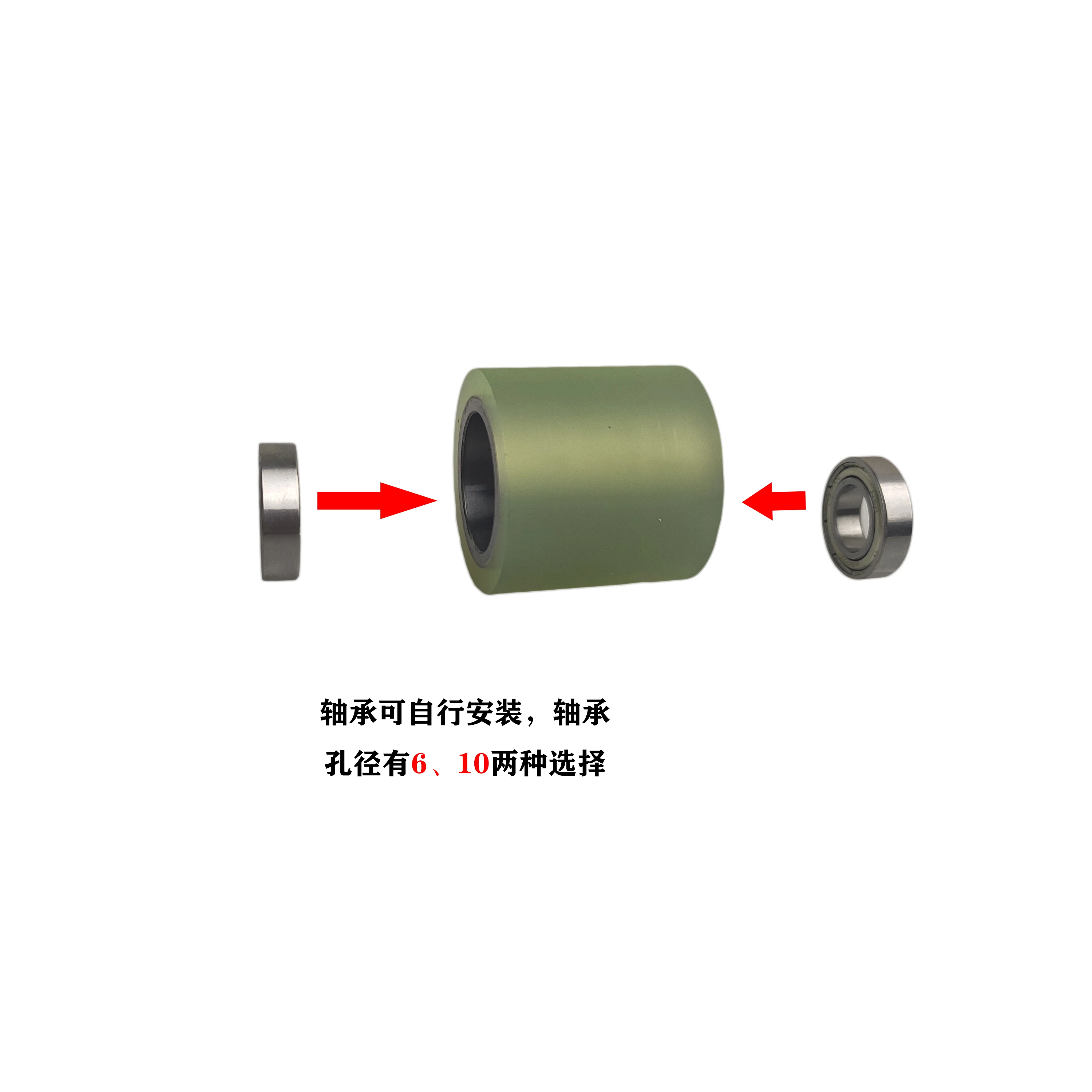 OEM Manufacture durable polyurethane guide Wheel Metal Steel Core rubber Wheels PU Roller