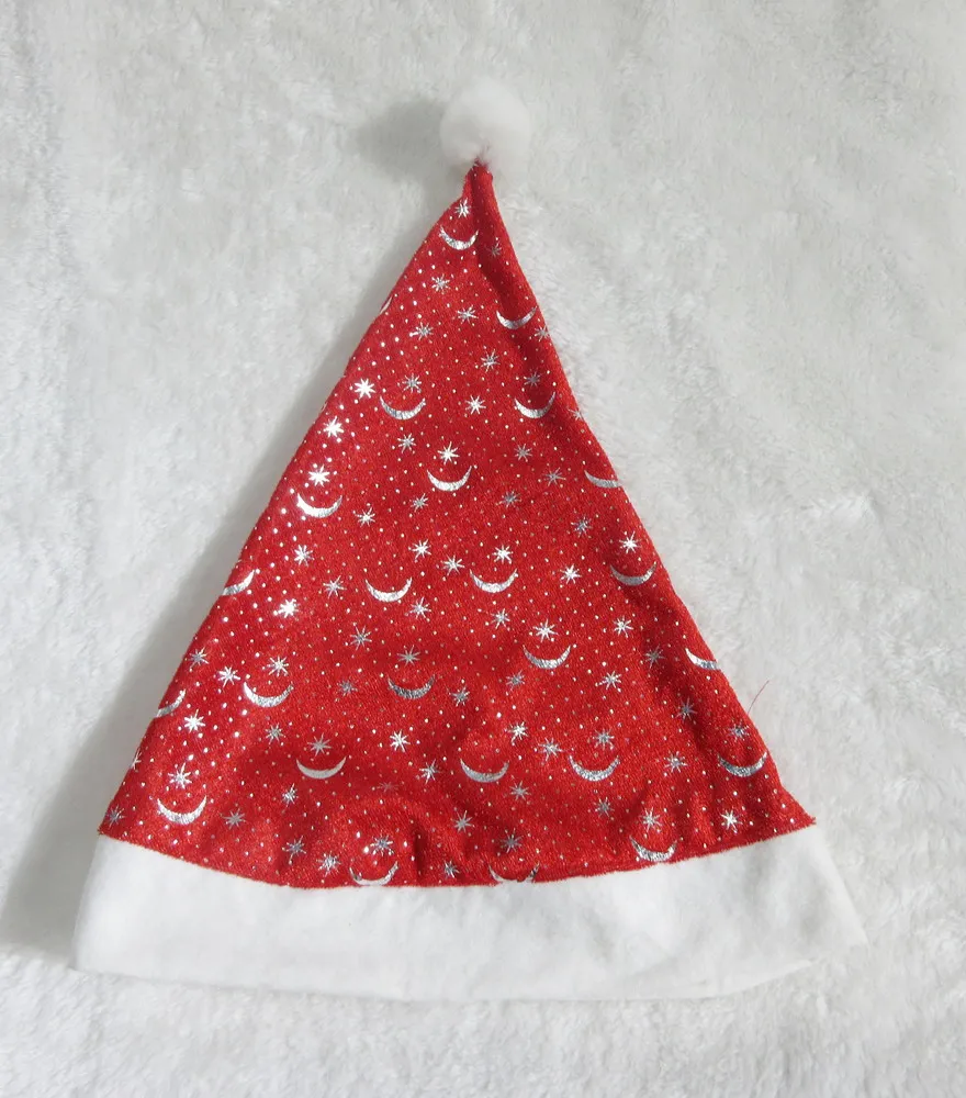 Wholesale Cheap Promotion Non-woven Christmas Party Hat Unisex Adult Felt Classic Santa Hat