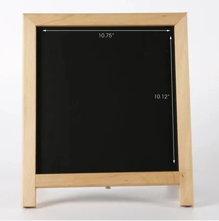 Rustic Wooden A-Frame Chalkboard Sign Freestanding Double-Sided Magnetic Blackboard Stand with White Board for Wall Decor