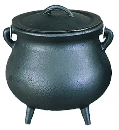 Home Fragrance Incense Wax Melts Candle Holder Jars Cast Iron Cauldrons with Handle and Lid-Plain No Symbol