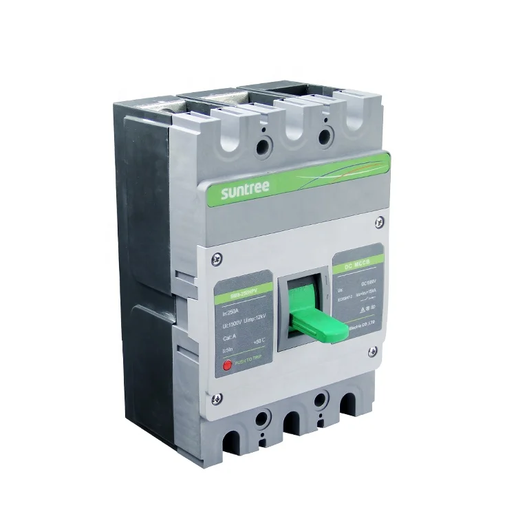 63A 100A 160A 225A 250A 3 P DC 1500 В литой корпус автоматический выключатель для солнечной системы PV