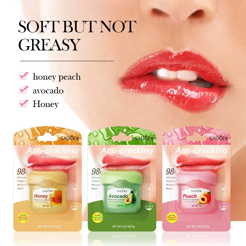 7g Natural Vegan Anti Cracking Honey Lip Balm Moisturizing Lipstick Base Moisturizer Makeup Lip Care Petroleum Jelly Lip Balm