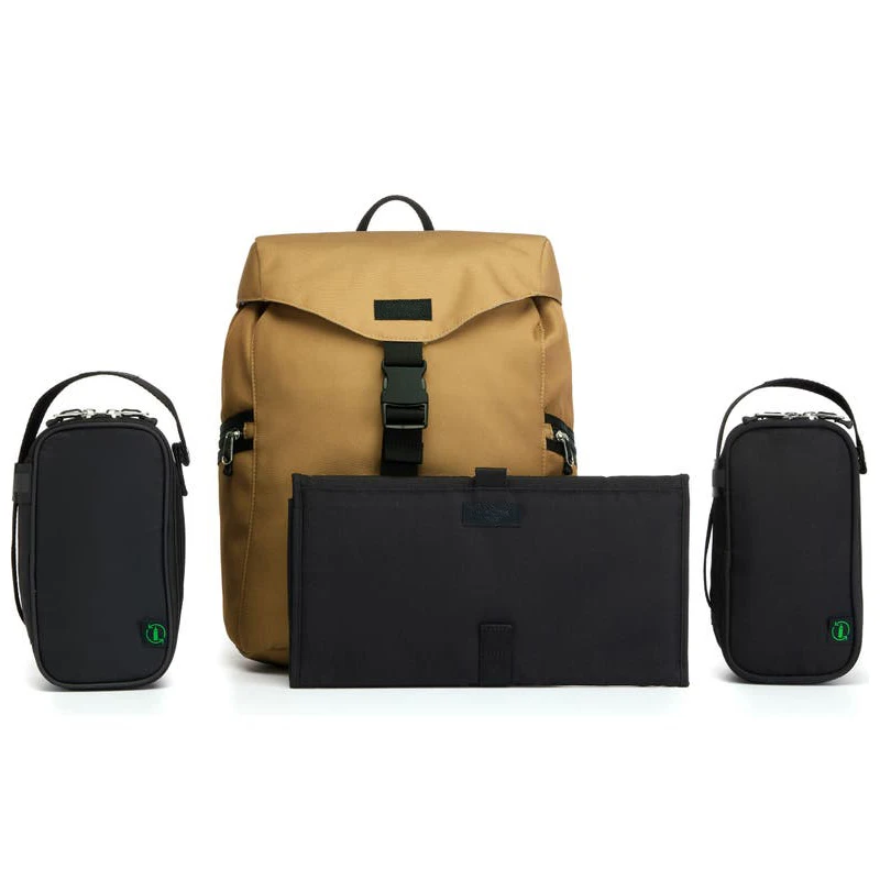 Custom Logo Portable Mummy Diaper Backpack Manufacturer Design Flap Top Daddy Diaper Backpack Mummy Nursing Backpack