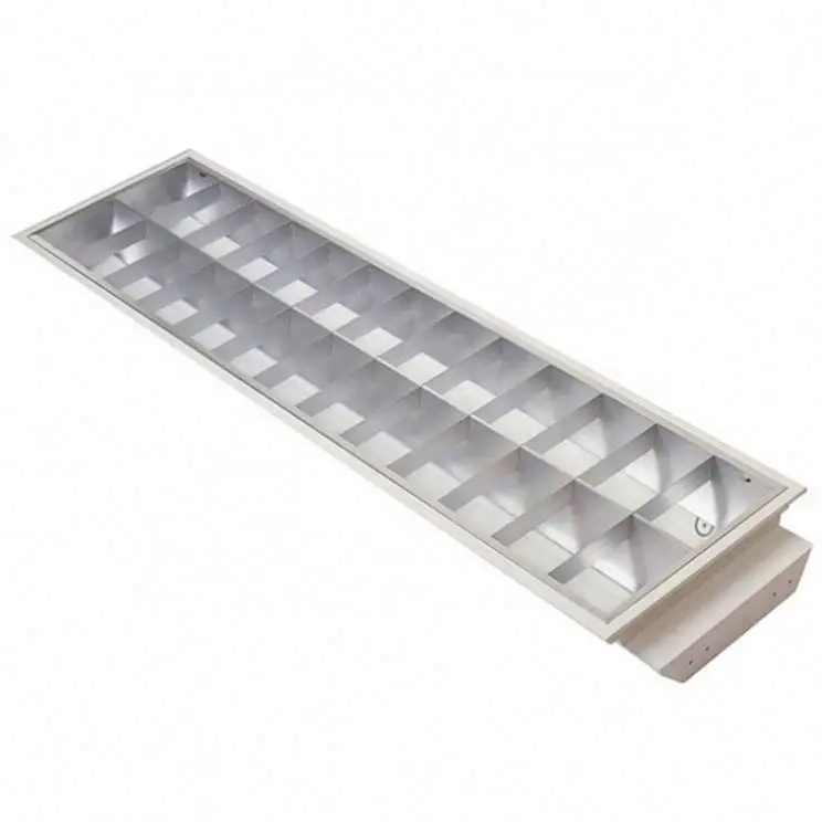 Anodized aluminum reflector T5 3x28W fluorescent fixture ceiling T-bar grid light