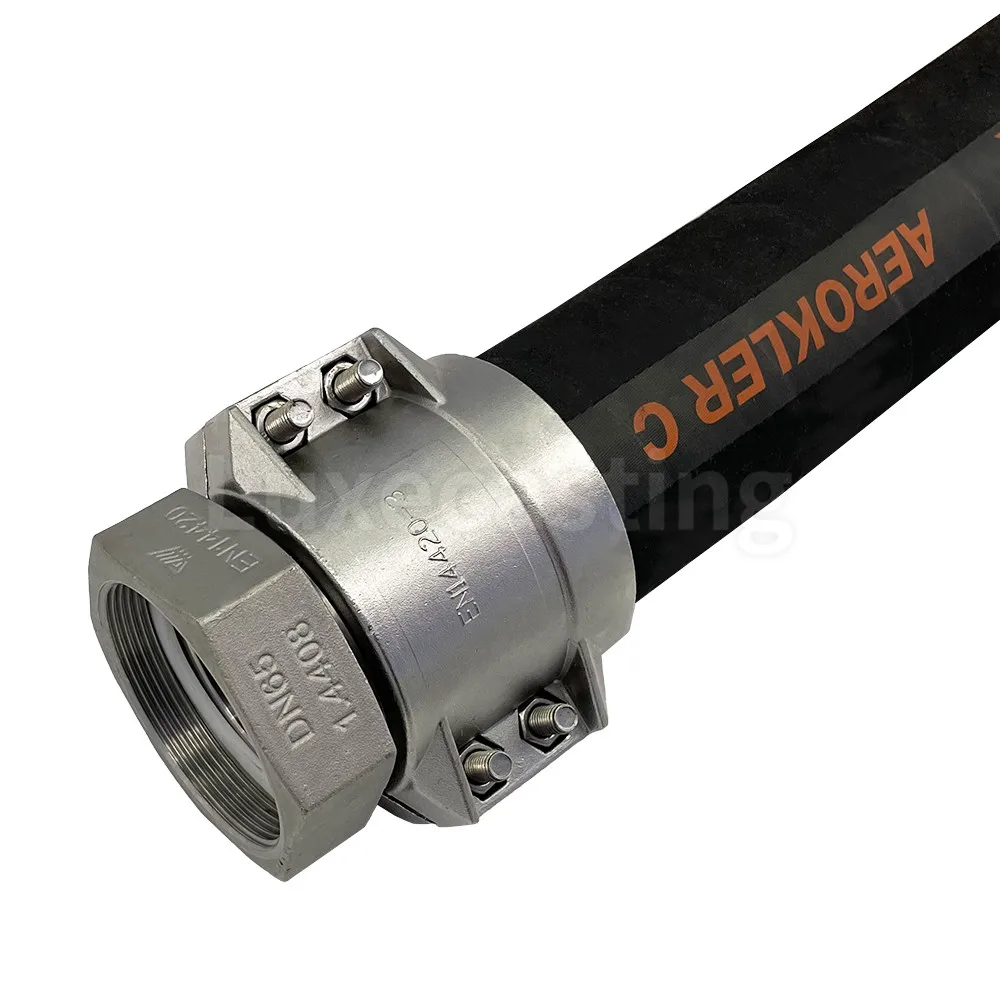 Крепкие фитинги из нержавеющей стали Ss алюминий Al Din2817 четыре болта интерлок Универсальный шланг металлический предохранительный